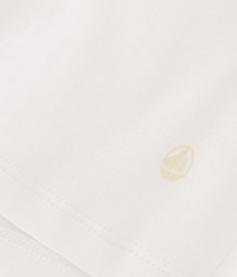 Women's Iconic Cocotte Stitch Cotton T-Shirt ECUME white