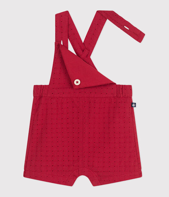 Babies' short-leg cotton broderie anglaise dungarees SPI