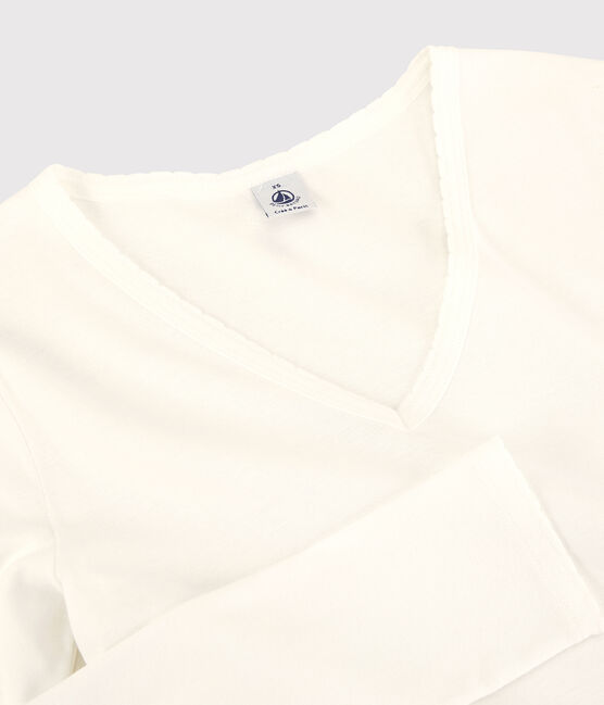 Women's Iconic Cocotte Stitch Cotton T-Shirt ECUME white