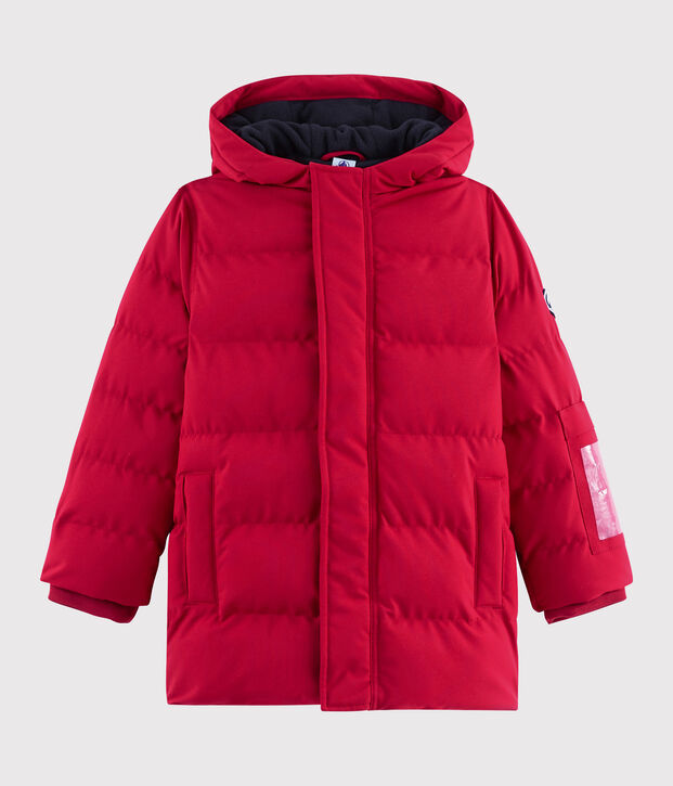 Boys'/girls' down ski jacket red