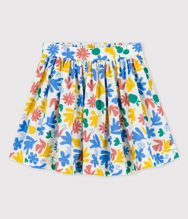 Girls' Printed Poplin Skirt white/multicolor