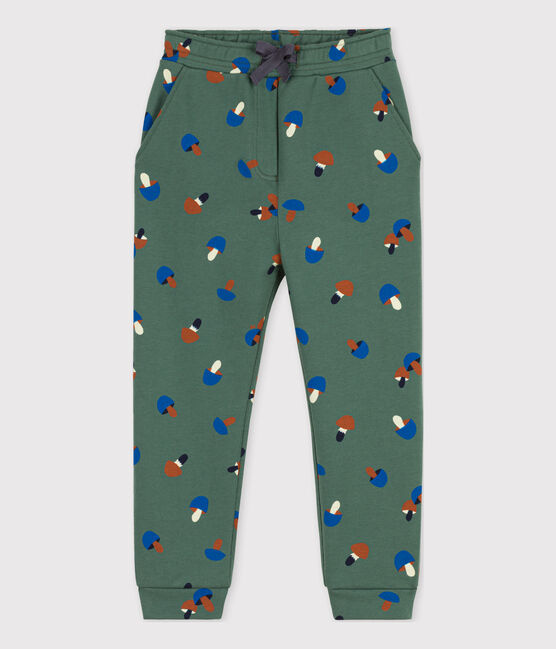 Girls' Printed Jogging Bottoms VALLEE green/MULTICO ecru