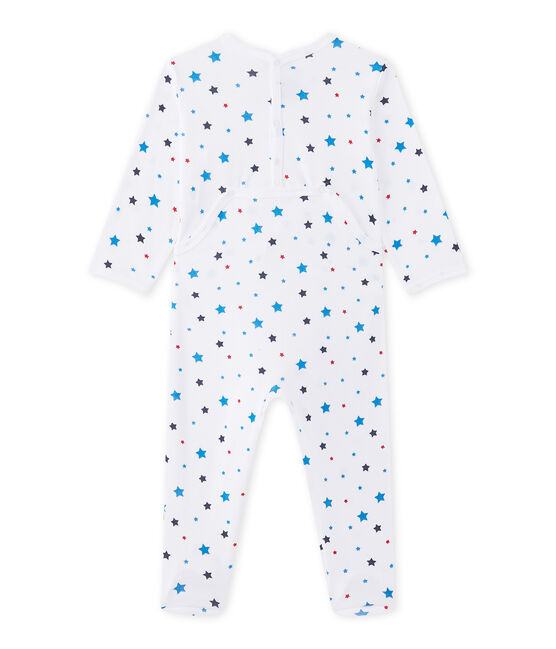 Baby boy's sleepsuit with stars ECUME white/MULTICO white