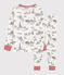 Boys' Toile de Jouy Paris Cotton Pyjamas MARSHMALLOW white/MEDIEVAL blue