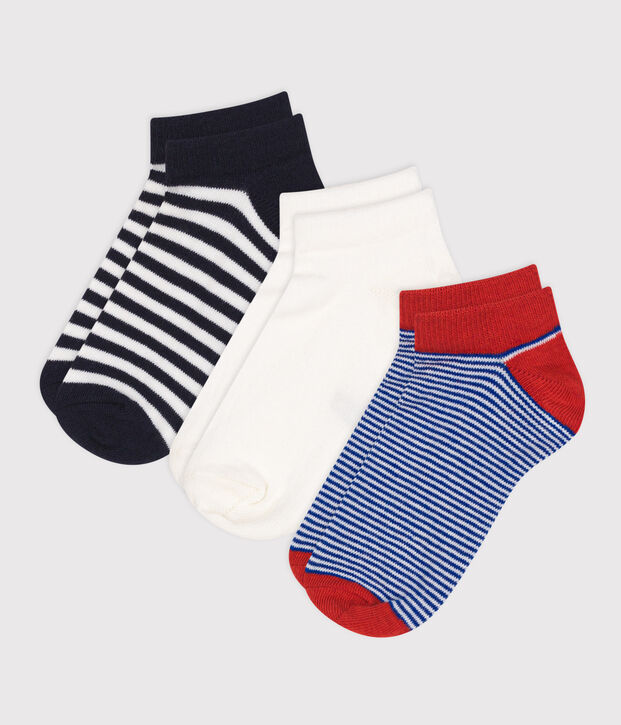 3 PAIRS OF CHILDREN'S STRIPED COTTON SOCKS multicolor