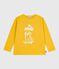 Children's long-sleeved printed cotton T-shirt NAPLES yellow
