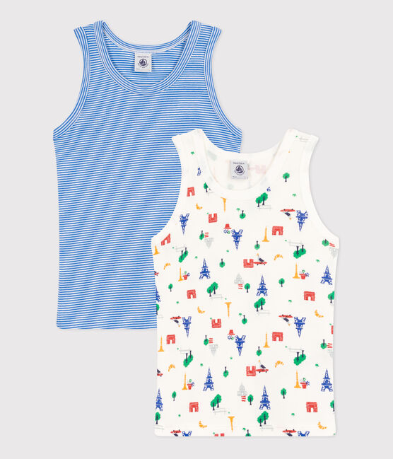 Children's Paris Cotton Vest Tops - 2-Pack variante 1