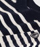 Children's Striped Wool and Cotton Pullover SMOKING blue/MARSHMALLOW white