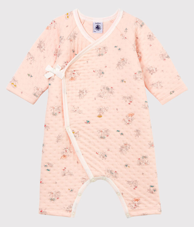 Baby Girls' Tube Knit Sleepsuit pink/blue/multicolor