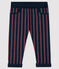 Baby boy's fleece trousers SMOKING blue/MULTICO white