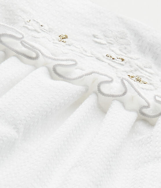 Baby girls' 3-piece set in poplin ECUME white