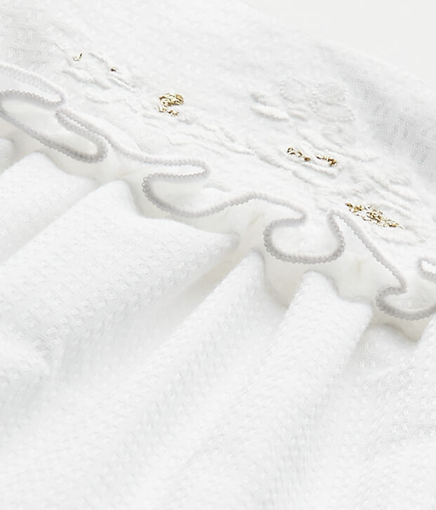 Baby girls' 3-piece set in poplin white