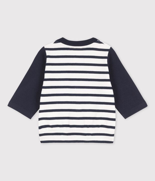 Babies' Jersey Baseball Jacket white/blue