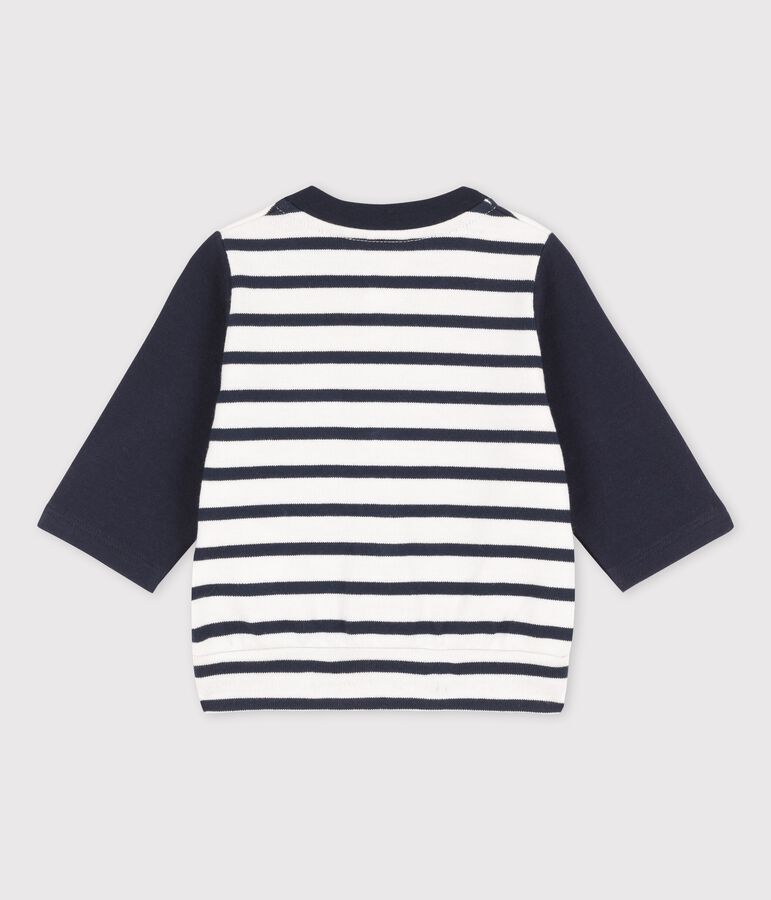 Babies' Jersey Baseball Jacket white/blue