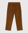 Boys' straight-fit corduroy trousers CUIVRE brown