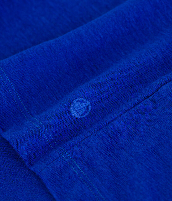 Women's short-sleeved linen T-shirt SURF blue
