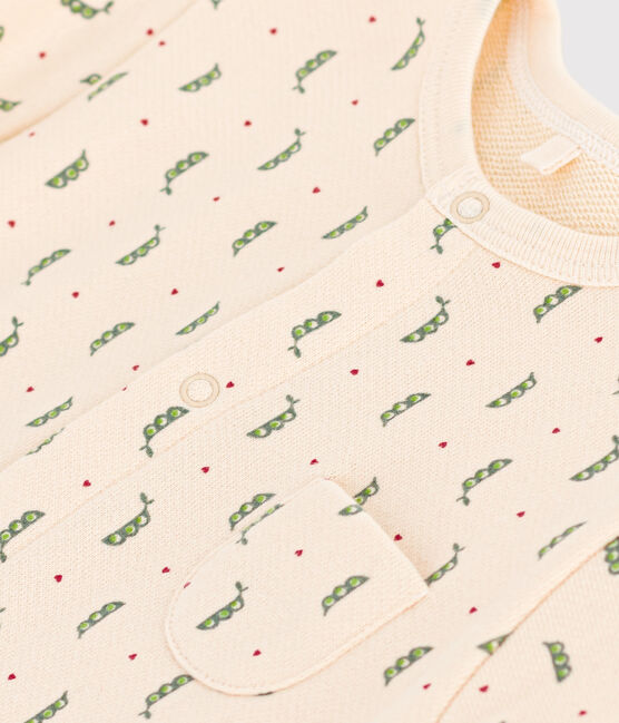 Babies' Long Fleece Jumpsuit AVALANCHE white/MULTICO
