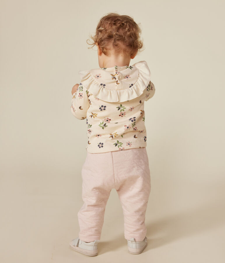 Babies' tube-knit blouse Ecru/multicolor