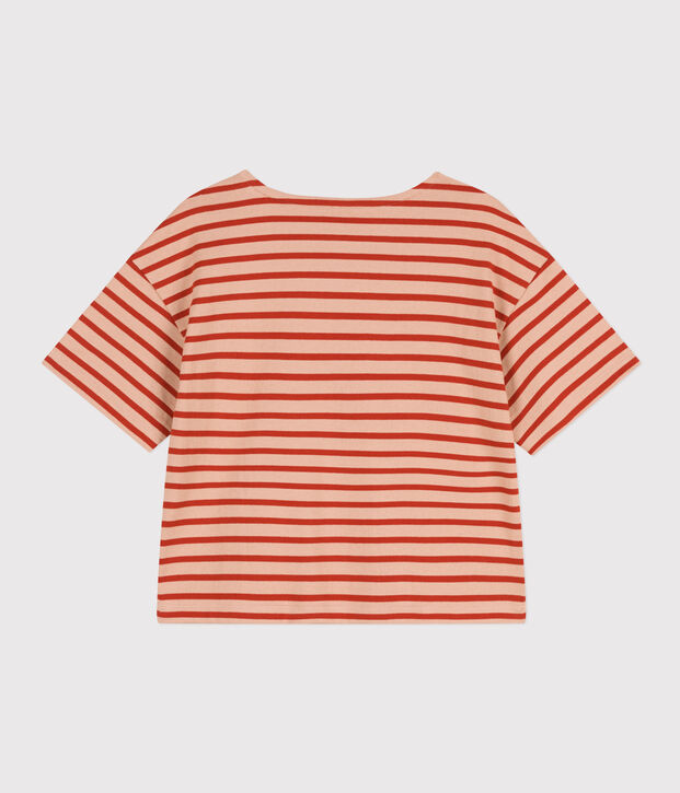 Women's Breton Cotton Top beige/red