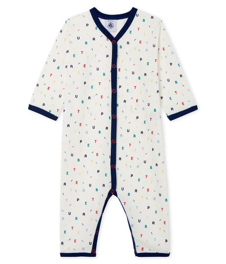 Baby Boys' Footless Ribbed Sleepsuit white/multicolor