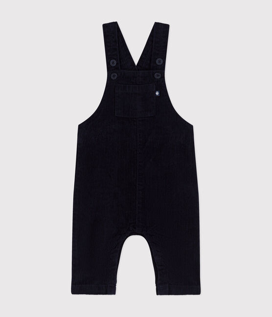 Babies' corduroy dungarees SMOKING blue