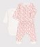Babies' Organic Cotton Hawaii Print 3-Piece Set MARSHMALLOW white/PAPAYE