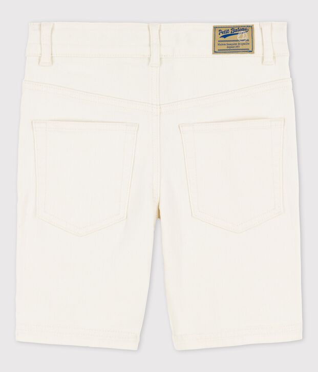 Boys' Denim Bermuda Shorts Ecru