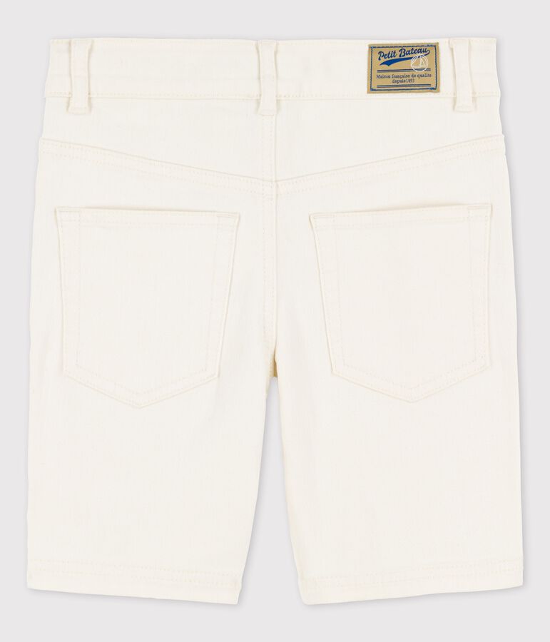 Boys' Denim Bermuda Shorts AVALANCHE Ecru