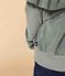 Girls' plain terry velour sweatshirt BRUT green