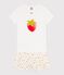 Children's short cotton pyjamas printed with fruit MARSHMALLOW white/MULTICO white