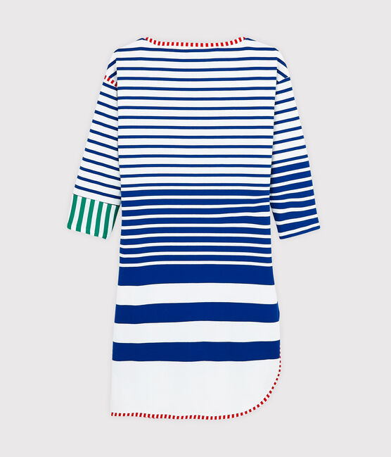 Hyères edition women's dress LAIT white/SURF blue