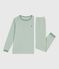 Children's stripy cotton pyjamas SAULE /MARSHMALLOW