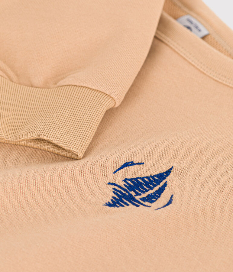 Children's unisex fleece sweatshirt beige