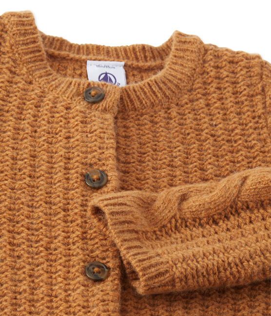 Baby girl's wool blend cardigan CUIVRE brown