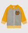 Baby Boys' Zip-Up Tube Knit Cardigan SUBWAY grey/BOUDOR yellow