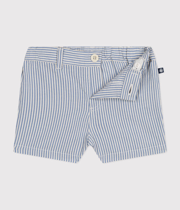 Babies' Seersucker Shorts blue/white