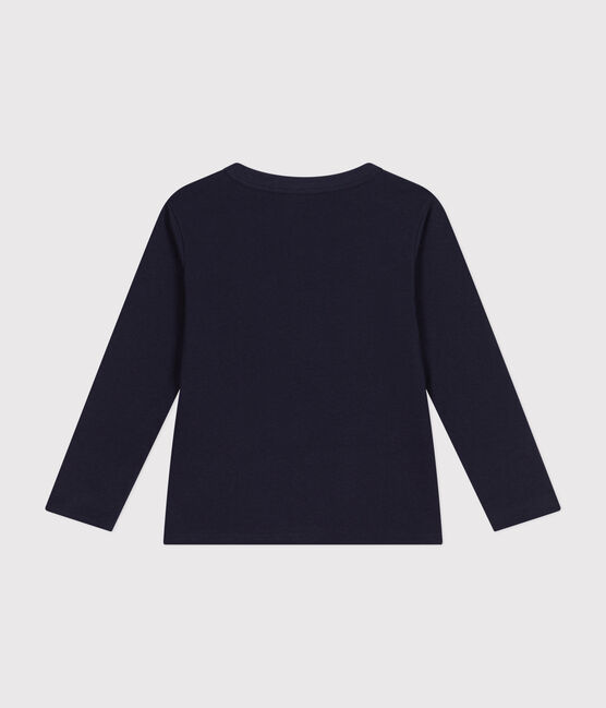 Boys' long-sleeved fine jersey T-shirt SMOKING blue