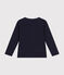 Boys' long-sleeved fine jersey T-shirt SMOKING blue