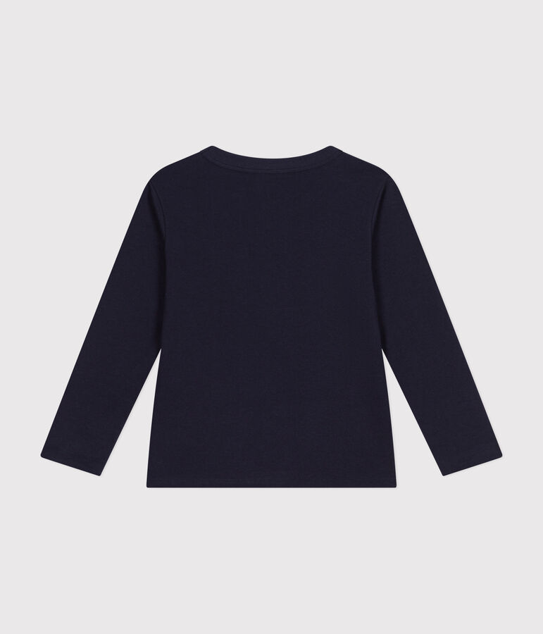 Boys' long-sleeved fine jersey T-shirt SMOKING blue