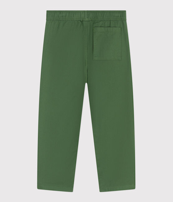 Children's cotton trousers PALMERAIE green