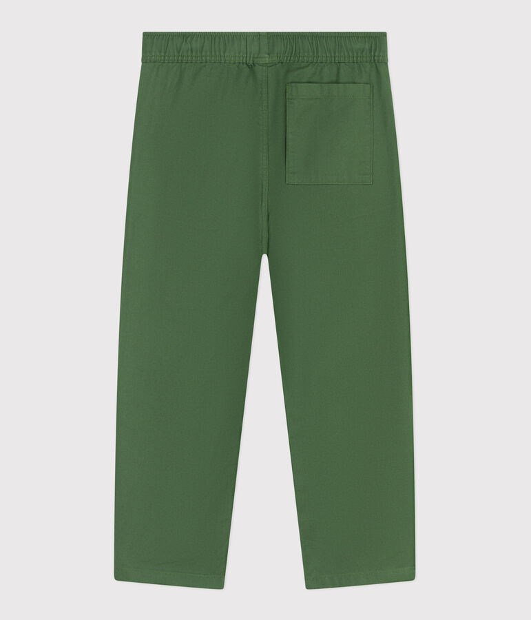 Children's cotton trousers PALMERAIE green