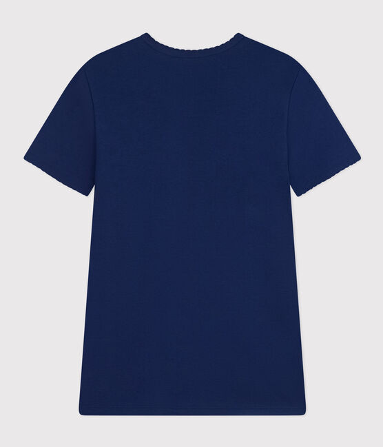 Women's Iconic Cocotte Stitch Cotton T-Shirt MEDIEVAL blue