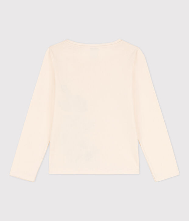 Children's Unisex Long-Sleeved Cotton T-Shirt Ecru/blue