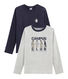Boys' Plain and Screen Printed T-Shirts - 2-Piece Set