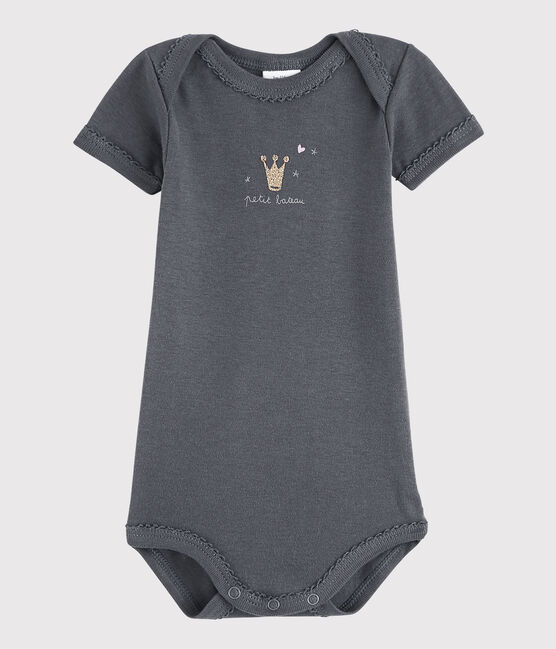 Baby Girls' Short-Sleeved Bodysuit MAKI grey