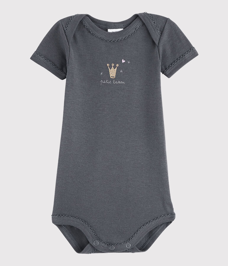 Baby Girls' Short-Sleeved Bodysuit grey