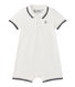 Baby boys' short dungaree in piqué jersey