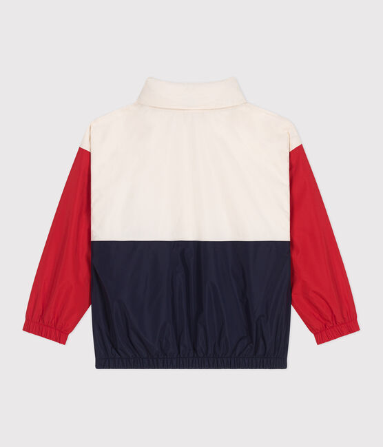 Children's windbreaker with a retractable hood AVALANCHE white/MULTICO