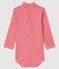 Baby's long-sleeved roll-neck bodysuit TERKUIT red/MARSHMALLOW white