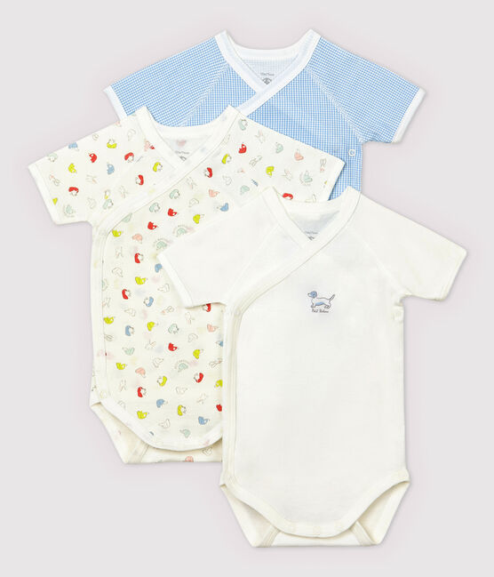 Babies' Short-Sleeved Wrapover Organic Cotton Bodysuits - 3-Pack variante 2